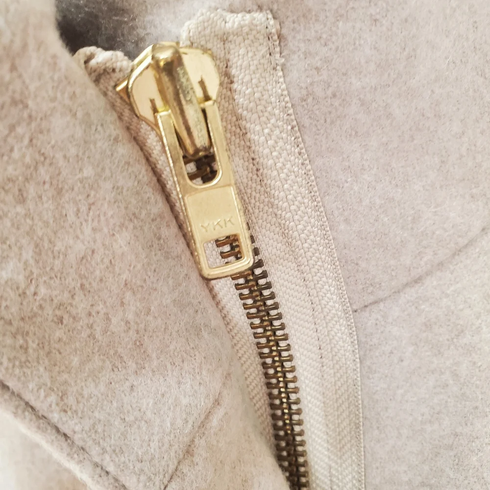 J. Crew Wool Blend Tan City Coat Size 2 Academia Style - Picture 8 of 15